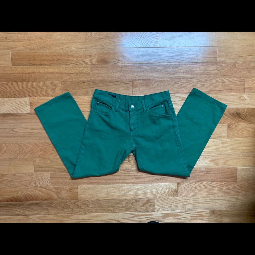 Gucci Straight Leg Fit Green Denim Jeans